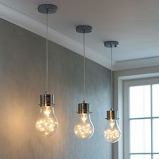 Hängeleuchte Pendellampe Esszimmerleuchte Glühbirne Edison Drahtgeflecht 3er Set