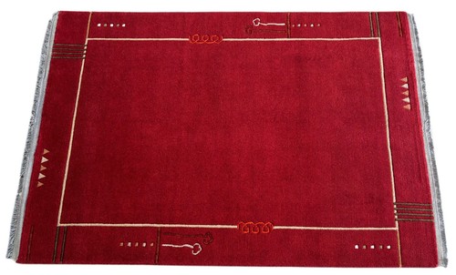 Rot teppich indo nepal - rot,