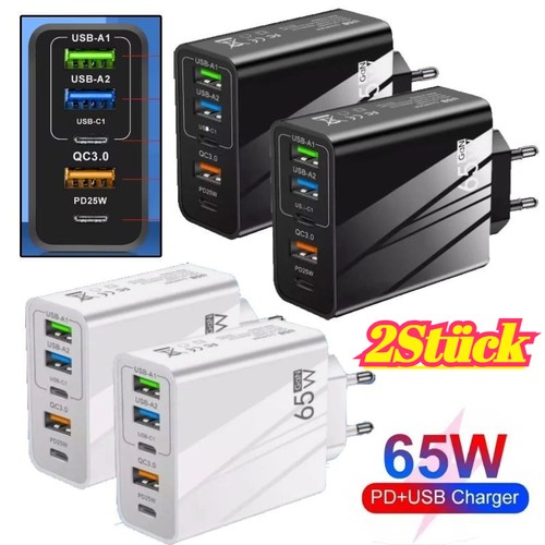 2stück schnellladegerät 65w - schnellladegerät,