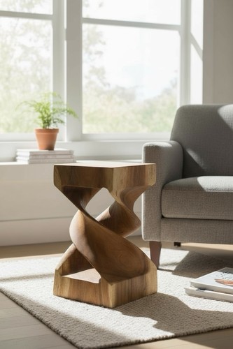Massivholz beistelltisch holz - beistelltisch,