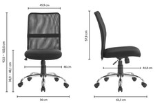 Realspace NESS (7044592) Bürostuhl Stoff Schwarz ohne Armlehnen 110kg