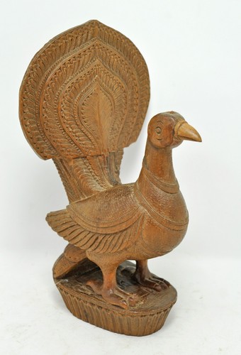 Antik holz pfau - pfau, figur