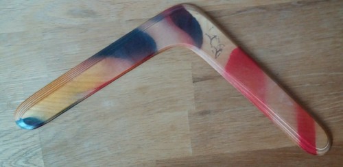 Boomerang holz bunt bumerang - bunt,