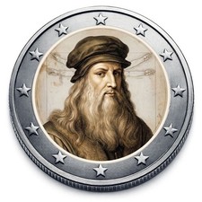 Euro münze coloriert - euro,