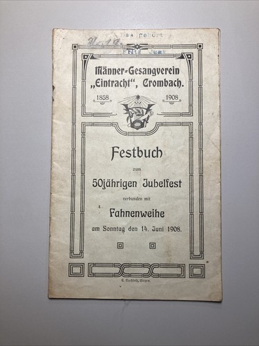 1908 festbuch männer - 1908,