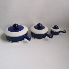 3 Schmortöpfe/Kasserollen Rörstrand Schweden Keramik KOKA blau 