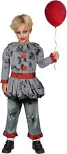 amscan BÖSER CLOWN Grau Gr. 134 Kinder Jungen Kostüm UVP:39,90€ (S/2438)