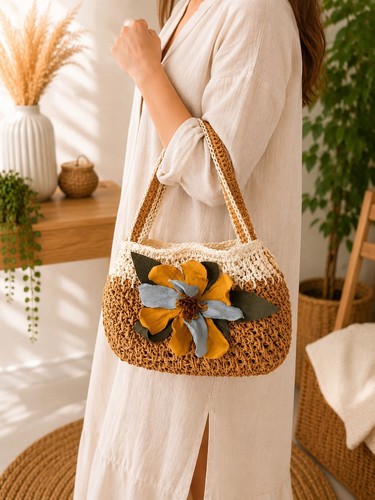 Handgehäkelte raffia - handgehäkelte,