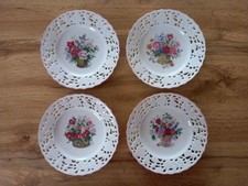 Wandteller Alt Mitterteich 1887 Bavaria Durchbruch Blumenmotiv