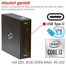 MINI COMPUTER Q957 8GB DDR4 128GB M.2 SSD USB-C 3.0 FÜR INTERNET WORD EXCEL V640