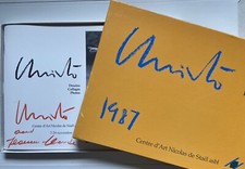 Christo Jeanne-Claude 2x signiert Katalog 12 Farbtafeln signed edition Autogramm