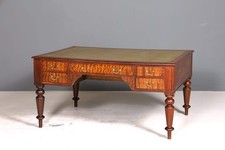 Wunderschöner Englischer XXL Schreibtisch Englisch Partner Desk Leder Auflage