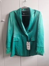 Samt Blazer Mit Federn Neu