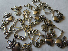 26 Metall Anhänger Amor Engel Charms Angel Schutzengel Herz Schmuck Basteln