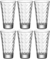 Leonardo 012684 Ciao Optic Wasser Gläser Trink Saft Becher Glas 6er Set 300 ml