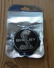 4 x Mustang/Shelby-Emblem/Aufkleber schwarz, Ford Radnabe/Felgendeckel Ø=56 mm