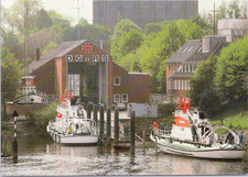 AK Postkarte Seenotkreuzer Hauptverwaltung Reparaturhalle Bremen DGzRS