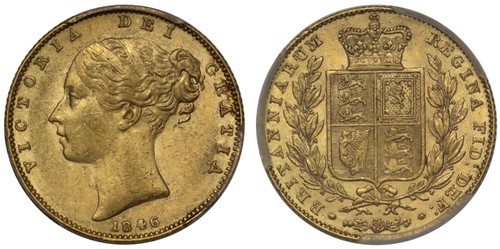 Victoria 1846 sovereign 4 - victoria,