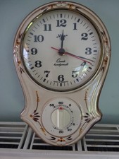 Vintage Küchenuhr Viva Quartz handgemalt Made in Germany  Eieruhr Kurzzeitmesser
