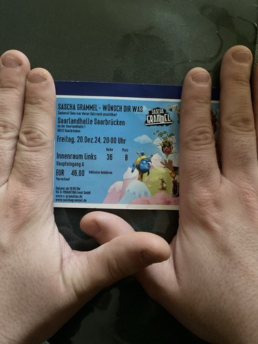 Sascha grammel ticket - sascha,
