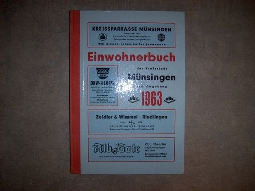 Münsingen einwohnerbuch der - einwohnerbuch,