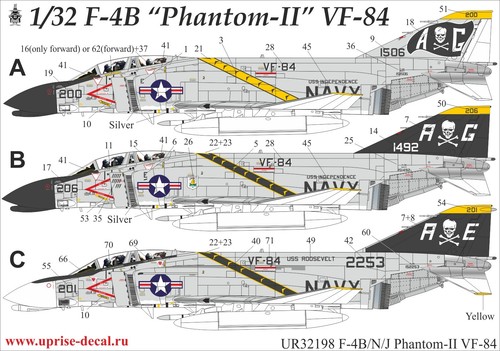 Decal mcdonnell 4b - mcdonnell, f-4b/n/j