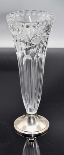 Vintage kristall vase mit - vintage, kristall-