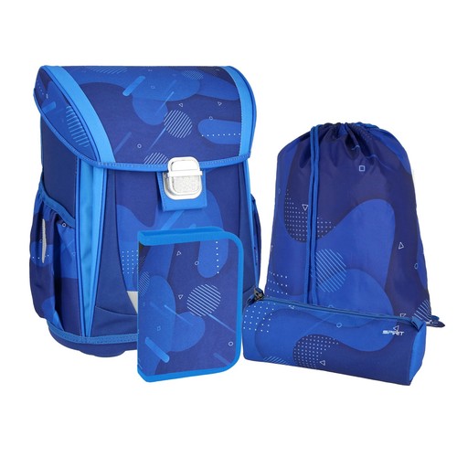 Schul ranzen set blue - set, cloud