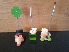 Foto clip halter, Memohalter, Notizhalter, Schwein, Kuh, 