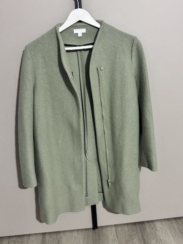 Women coat green wool - green,