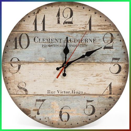 30cm holz wanduhr landhausstil - 30cm,