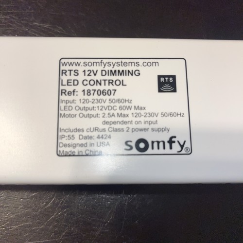 Somfy dimming control led - somfy,