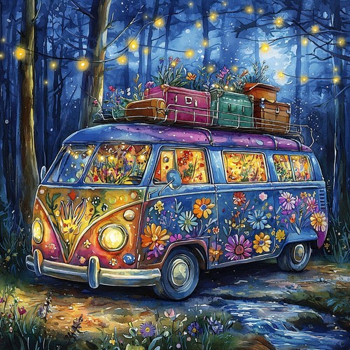 Deko bild vintage retro - bild, hippie
