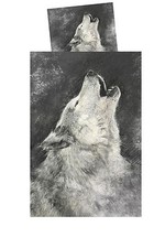 Bettwäsche Wolf Garnitur Set Kissenbezug Bettbezug 2teilig 80x80 135x200 Wölfe