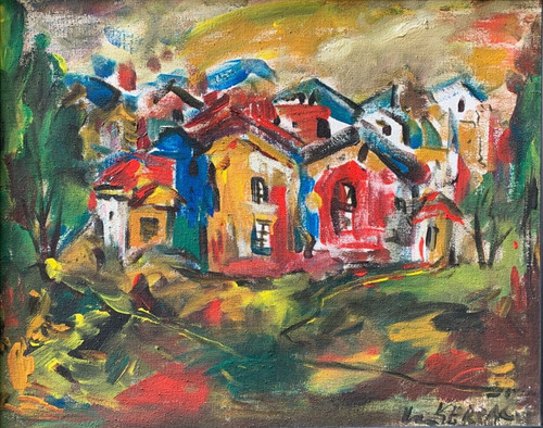 Gemälde öl auf holzplatte - gemälde,