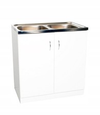 Weißer Küchenschrank unter