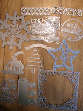 Stanzschablonen Konvolut Sammlung Weihnachten Winter Sizzix u. andere, 12 Stück