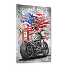 Harley Leinwand Bild XXL Route