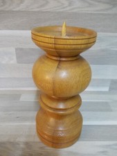 Kerzenständer Holz, Vintage, shabby, robust gedrechselt Holz 852 Gr Echtholz