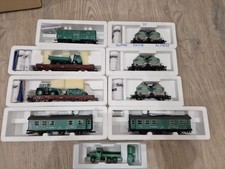 Konvolut Schwarzbau H0 9 Teile Waggons und LKW Bau Fahrzeuge Roco