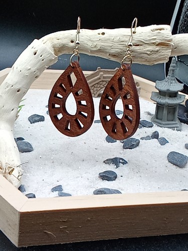 Holz ohrstecker earing wood - holz,