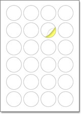 40mm, 25 Blatt, A4 Runde