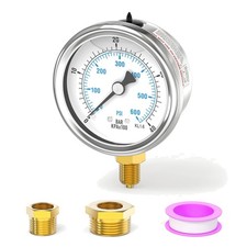 Manometer Edelstahl 0-40 Bar