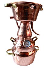 Abverkauf: Alquitara Kupfer 3 Liter für Schweiz- Modell mit 3 Sieben - Destille