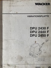 #24-43 Wacker DPU 2430 2440 2450 F Bedienungsanleitung service manual operating