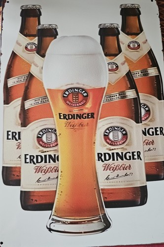 Blechschild erdinger brauerei - blechschild,