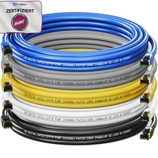 Cat8 CAT 8.1 Patchkabel Kabel S/FTP Halogenfrei LSZH RJ45 LAN PIMF Netzwerkkabel