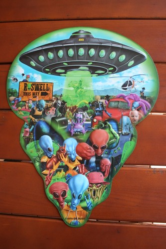 Schild roswell alien head - us,