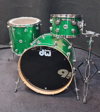 DW Collectors Drumset USA Green Glass Maple Schlagzeug / Shellset in Finish Ply