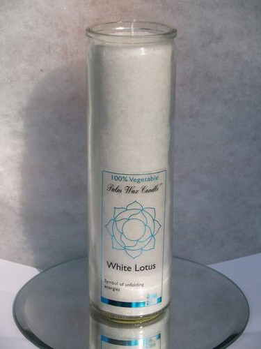 Chakrakerze weiß lotus - chakrakerze,